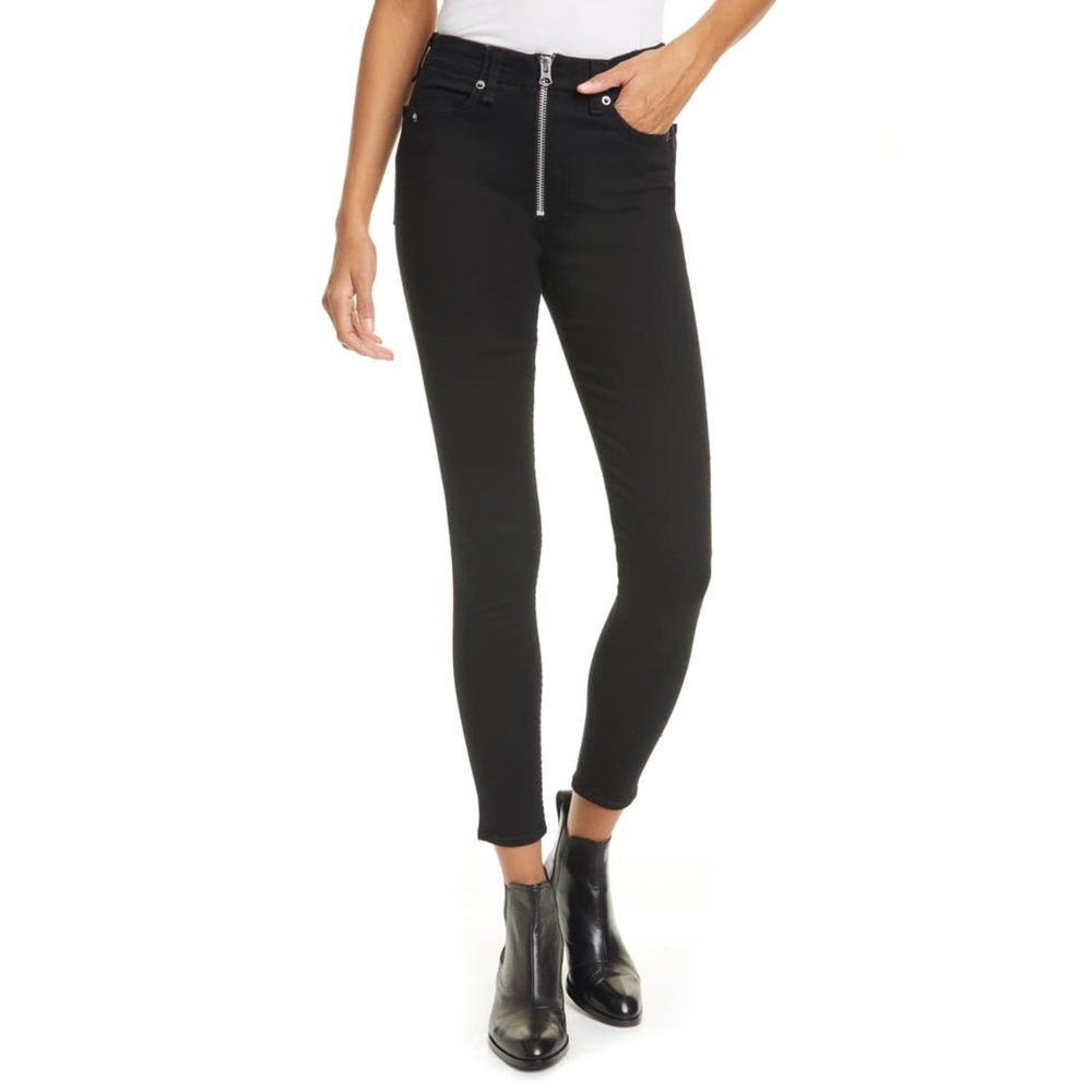 Rag & Bone Nina exposed zipper ankle skinny jeans